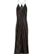 T By Alexander Wang Striped Silk Charmeuse Slip Dress - Lyst