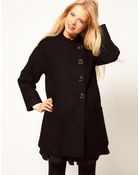 ASOS Collection Button Front Cocoon Coat - Lyst