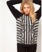ASOS Collection Sweatshirt with Floral Stripe - Lyst