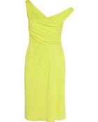 Lela Rose Asymmetric Draped Crepe Dress - Lyst