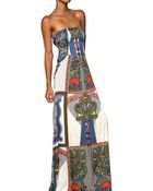 Etro Printed Viscose Jersey Long Dress - Lyst