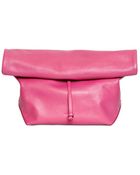 Jil Sander Nuzzi Nappa Leather Lunch Bag Clutch - Lyst