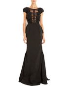 Nina Ricci Lace Inset Gown - Lyst