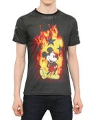 Philipp Plein Mickey Mouse Flame Print Jersey Tshirt - Lyst
