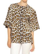 Stella McCartney Leopard Printed Linen Top - Lyst