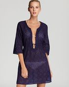 Echo Eyelet Ring Dress Swimsuit Coverup - Lyst