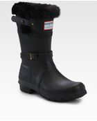 Hunter Furtrimmed Rain Boots - Lyst