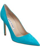 Manolo Blahnik Suede Bb - Lyst