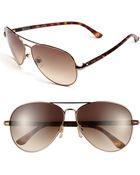 MICHAEL Michael Kors Metal Aviator Sunglasses - Lyst