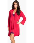 Natori Aphrodite Short Robe - Lyst