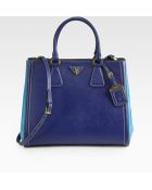 Prada Saffiano Lux Bicolor Ew Tote - Lyst