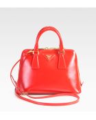 Prada Saffiano Vernice Small Round Tophandle Bag - Lyst