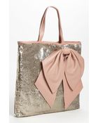 RED Valentino Sequin Bow Tote - Lyst