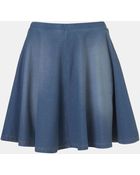 Topshop Denim Skater Skirt - Lyst
