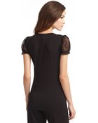 Cosabella Carla Lace Sleeve Pajama Top - Lyst