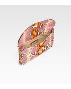 Jimmy Choo Jasmine Handpainted Python Clutch - Lyst