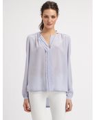 Rebecca Taylor Silk Blouse - Lyst