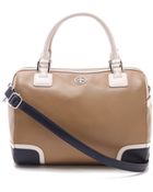 Tory Burch Robinson Middy Satchel - Lyst