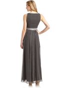 Halston Heritage Printed Silk Long Dress - Lyst