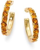 Kenneth Jay Lane Glass Hoop Earrings - Lyst