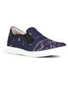 McQ by Alexander McQueen Navy Canvas Mid Cut Slip Ons - Lyst
