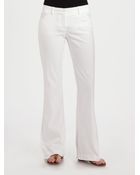 Theory Stretch Canvas Fit and Flare Pants - Lyst