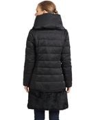 Elie Tahari Shae Rabbit Fur Hem Puffer Coat - Lyst
