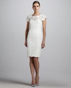 Ml Monique Lhuillier Lace Cocktail Dress with Open Back - Lyst