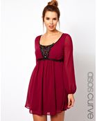 Asos Curve Dress with Embellished Lace Trim - Lyst