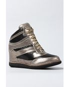 Jeffrey Campbell The Gio Sneaker in Pewter and Black - Lyst