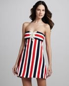 Juicy Couture Port Striped Swimdress - Lyst