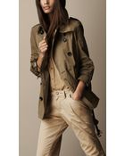 Burberry Brit Short Trench Coat - Lyst