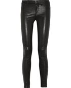 J Brand Stretch-Leather Skinny Pants - Lyst