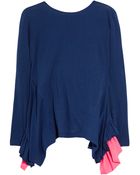 Preen Line Deck Silktrimmed Cottonjersey Top - Lyst