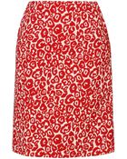 Preen By Thornton Bregazzi Leopard Jacquard Aurora Skirt - Lyst
