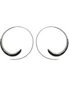 Tom Binns Small Jet Pave Hoop Earring - Lyst