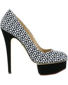 Charlotte Olympia Dolly Pumps in Bicolored Silk Satin - Lyst
