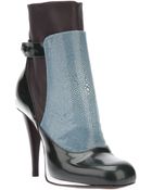 Fendi Colour Block Ankle Boot - Lyst