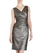 Lafayette 148 New York Minka Crinkled Metallic Dress - Lyst