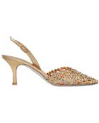 Rene Caovilla Swarovski Embroidered Pumps - Lyst