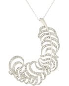 Kenneth Jay Lane Rhinestone Feather Necklace - Lyst