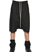 Rick Owens Cotton Poplin Long Rise Shorts - Lyst