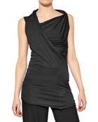 Rick Owens Viscose Cotton Heavy Jersey Top - Lyst