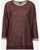Topshop Bouclé Sweatshirt - Lyst