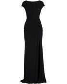 Elie Saab Cap Sleeve Jersey Gown - Lyst
