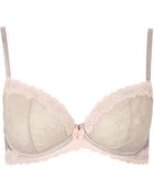 Topshop Satin and Lace Underwire Bra - Lyst
