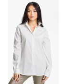 Anne Klein Poplin Shirt - Lyst
