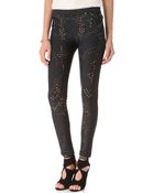 Cynthia Rowley Dot Neoprene Leggings - Lyst