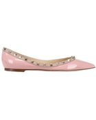 Valentino 10mm Rock Stud Patent Ballerina Flats - Lyst