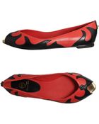 McQ by Alexander McQueen Peeptoe Ballet Flats - Lyst